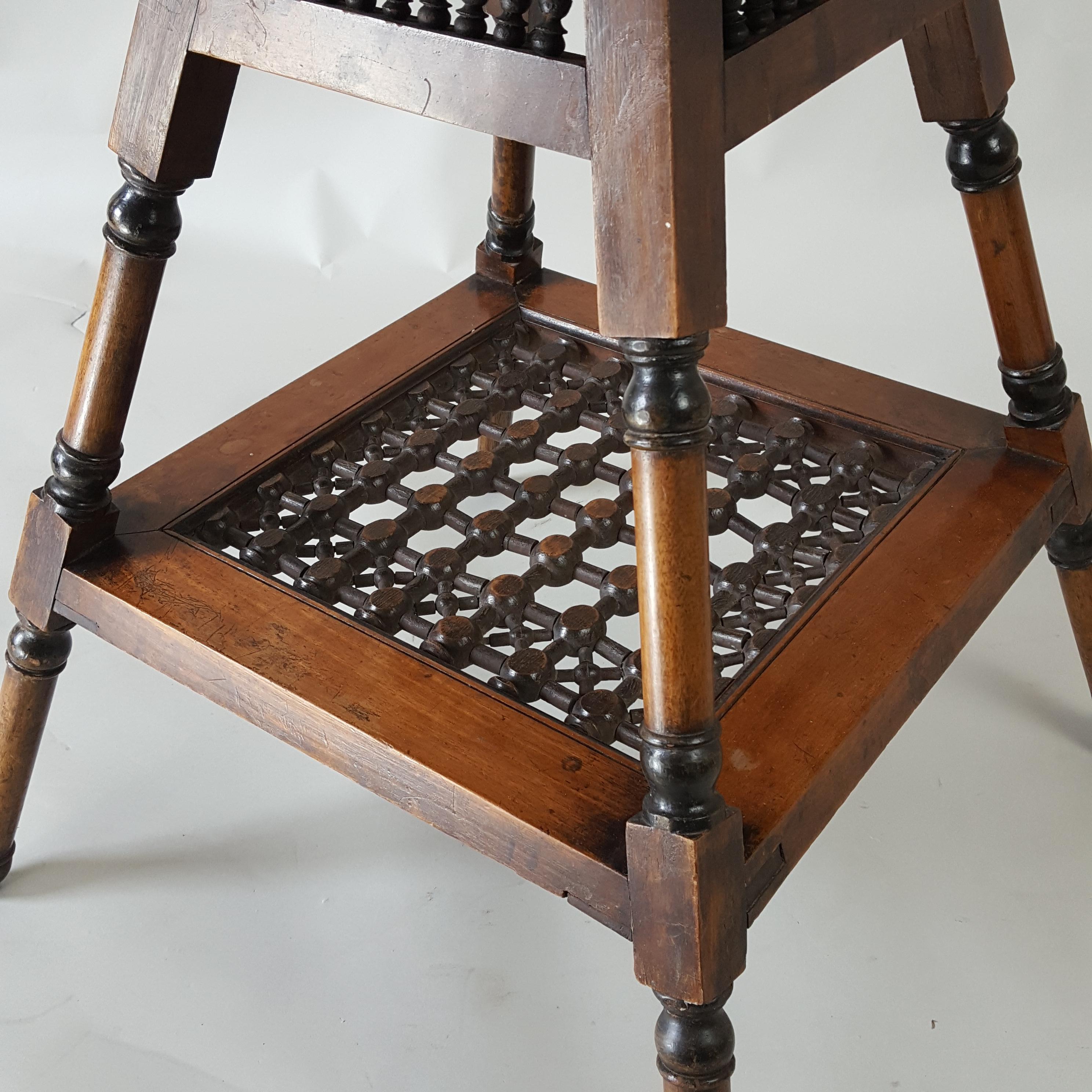 Moorish style table  with mashrabiya panels In Good Condition For Sale In Tunbridge Wells, GB