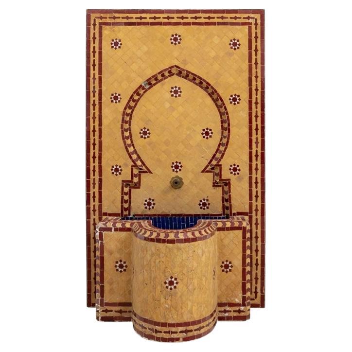 Moorish Style Tiled Fountain For Sale