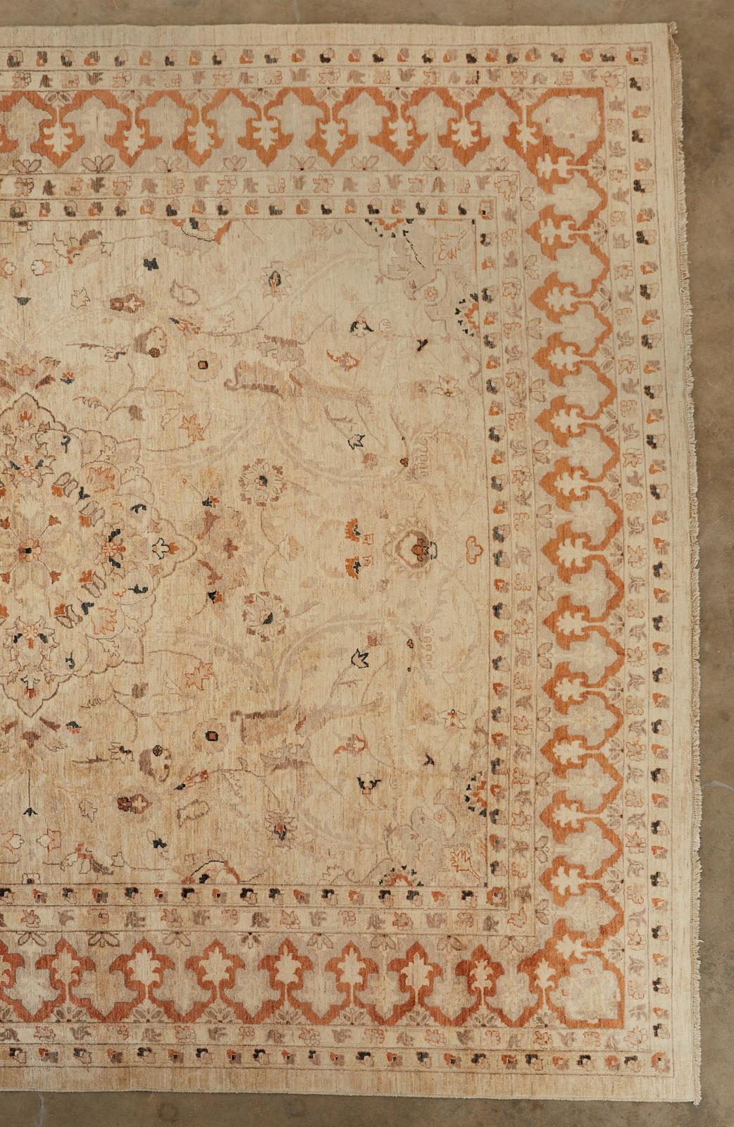 Hand-Knotted Moorish Style Vintage Turkish Oushak Rug