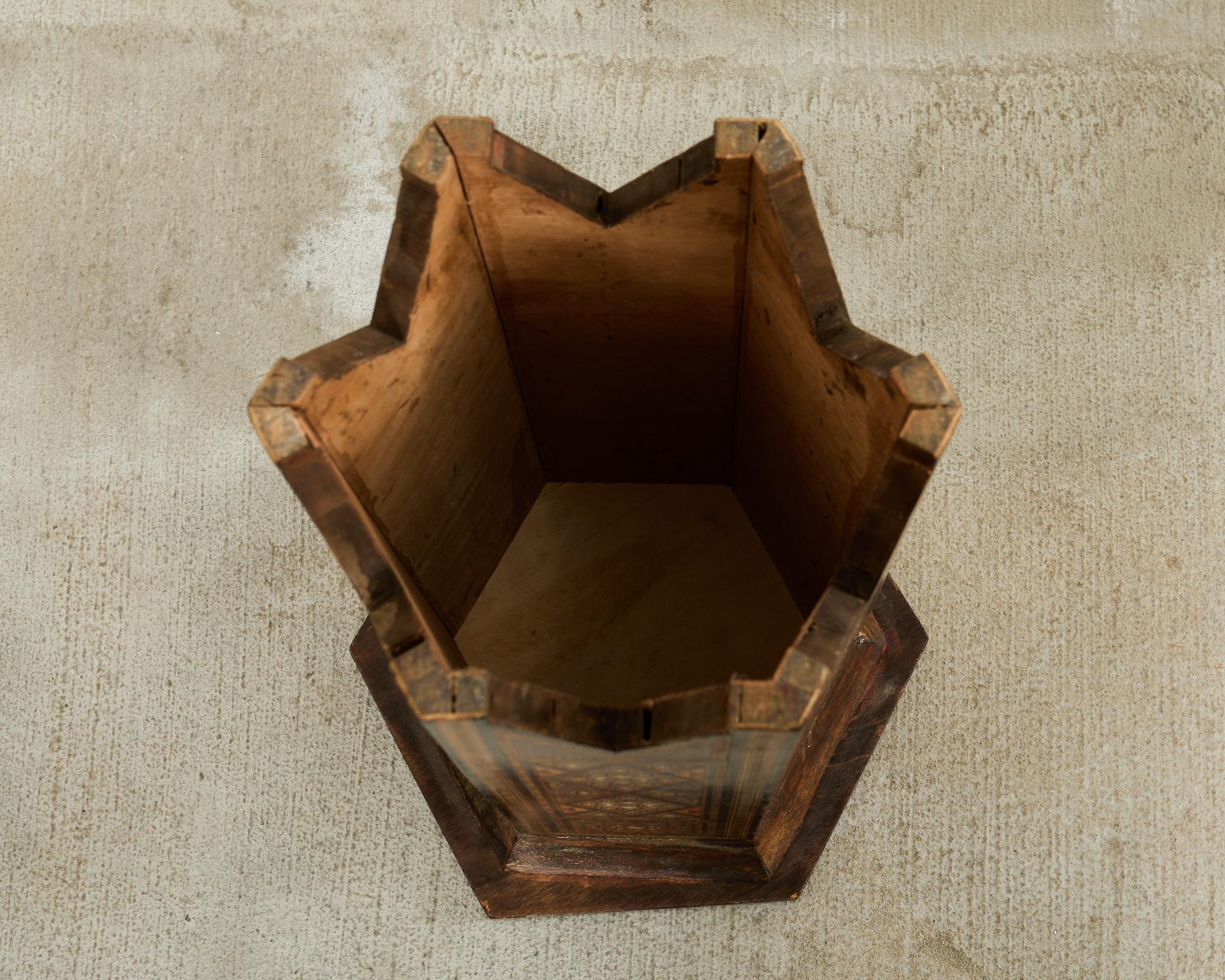 Moorish Syrian Hexagonal Inlay Drink Table 6