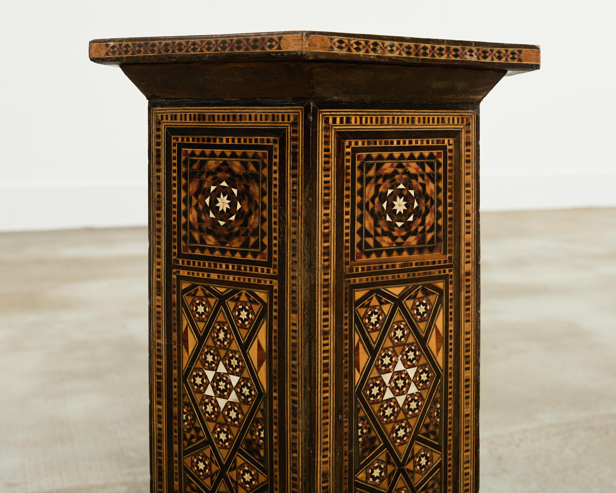 Moorish Syrian Hexagonal Inlay Drink Table 3