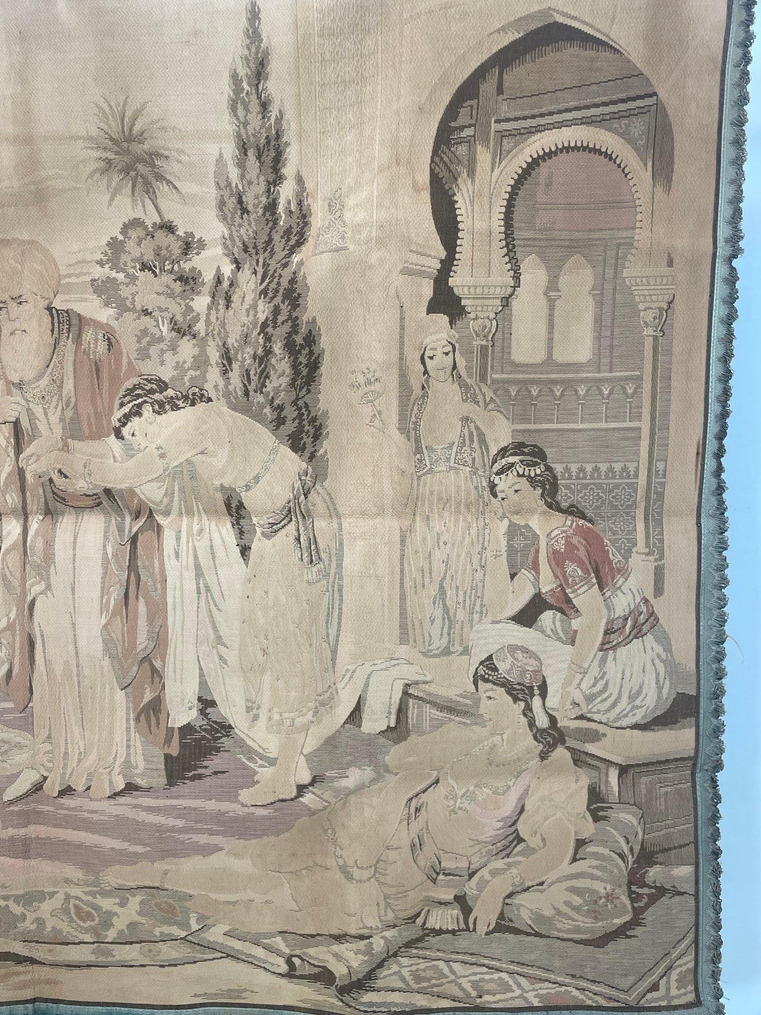 Moorish Tapestry with a 19th Century Orientalist Arabian Scene For Sale 2