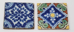 Moorish Turkish Hand Painted Crackle Glazed Ceramic Tiles