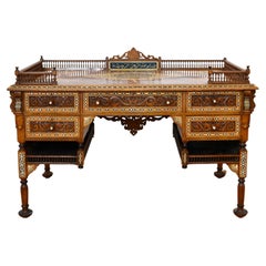Moorish Walnut & Mother of Pearl Desk