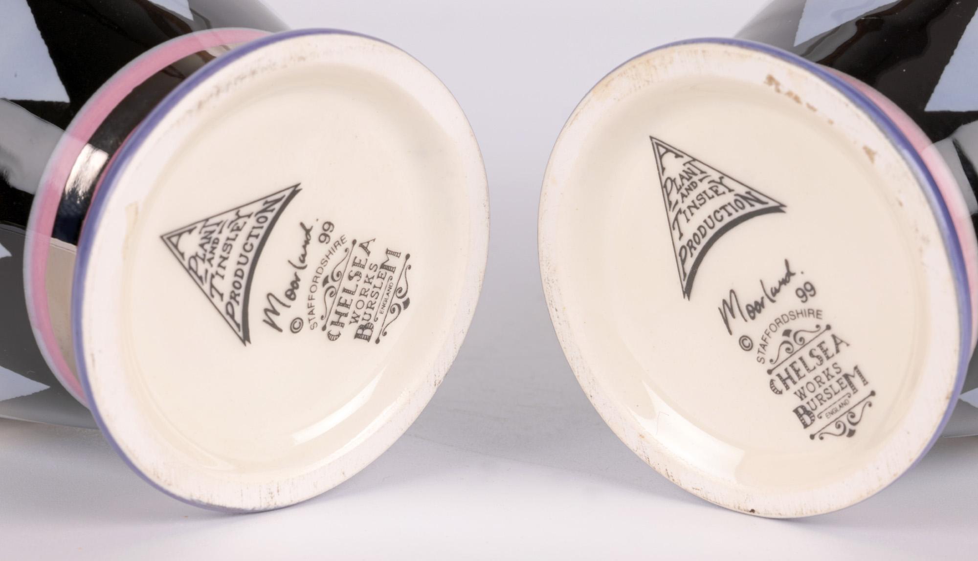 Moorland Pottery Paar keramische Vasen mit Deckeln   im Angebot 10