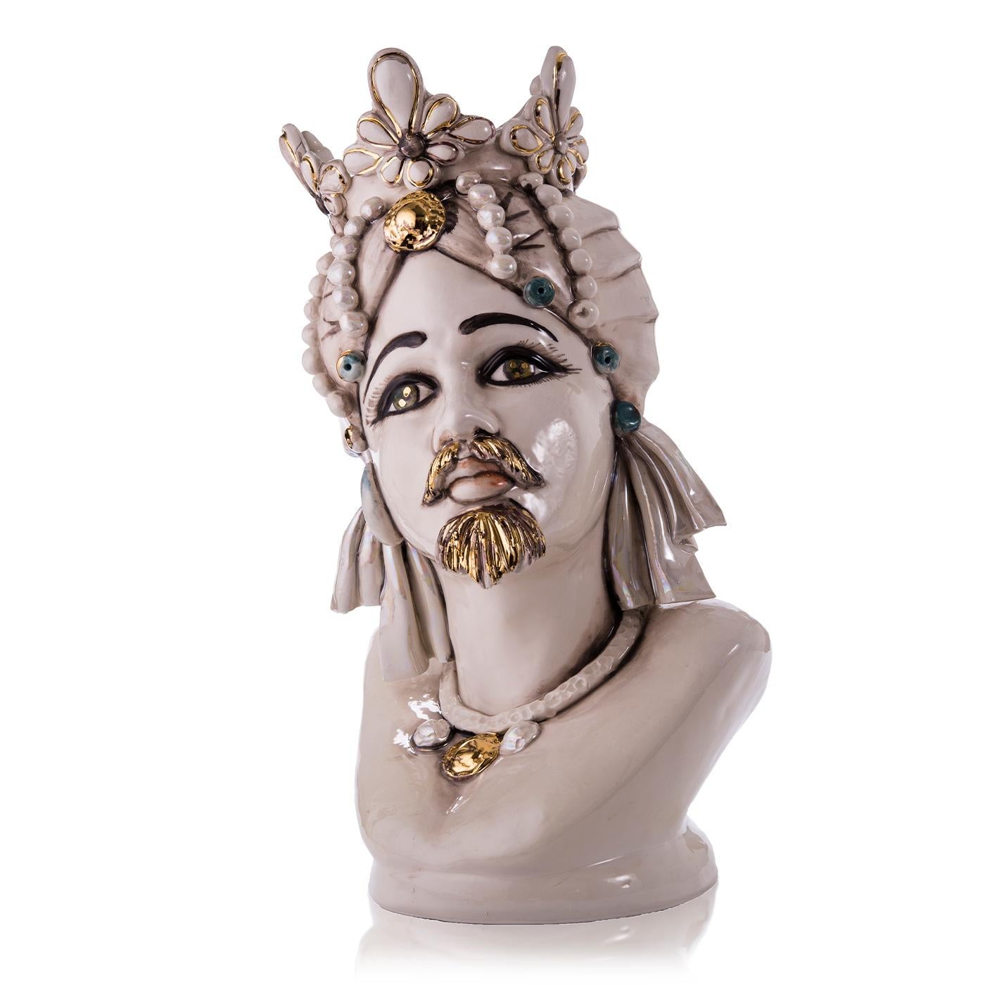 Ceramic Moor's Head #3 by Gloria Di Monica