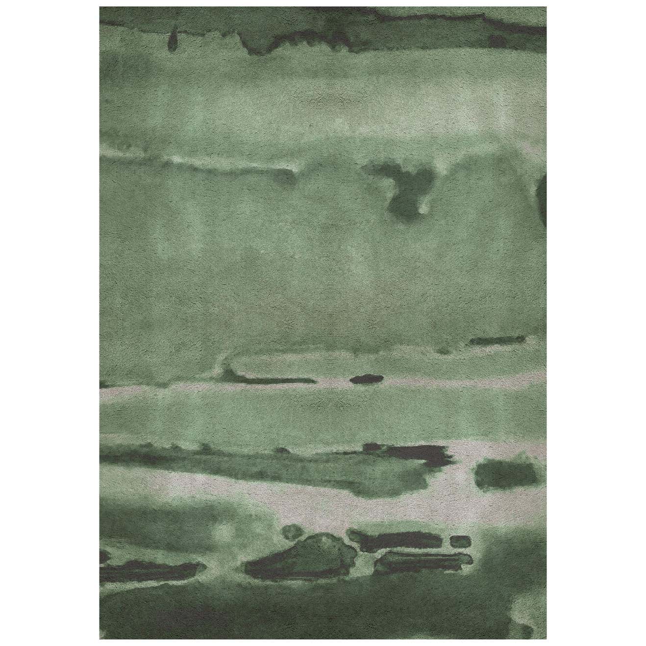 Moos Rug in Hand-Tufted Wool and Botanical Silk For Sale at 1stDibs