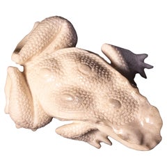 Moose Antler Carving of Toad