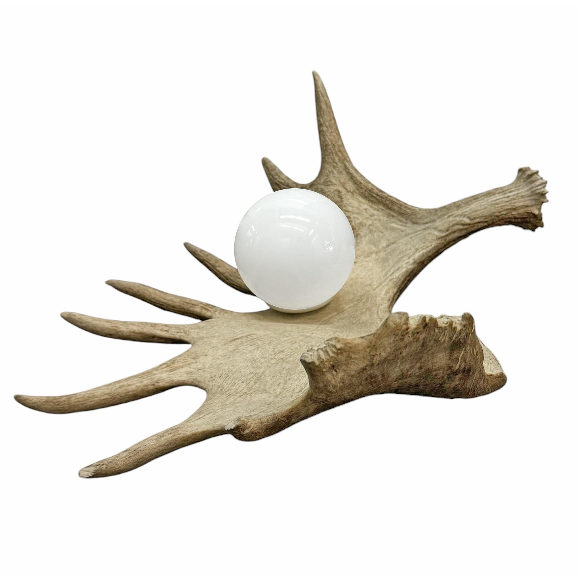 Moose Antler Lamp In Good Condition For Sale In Chicago, IL