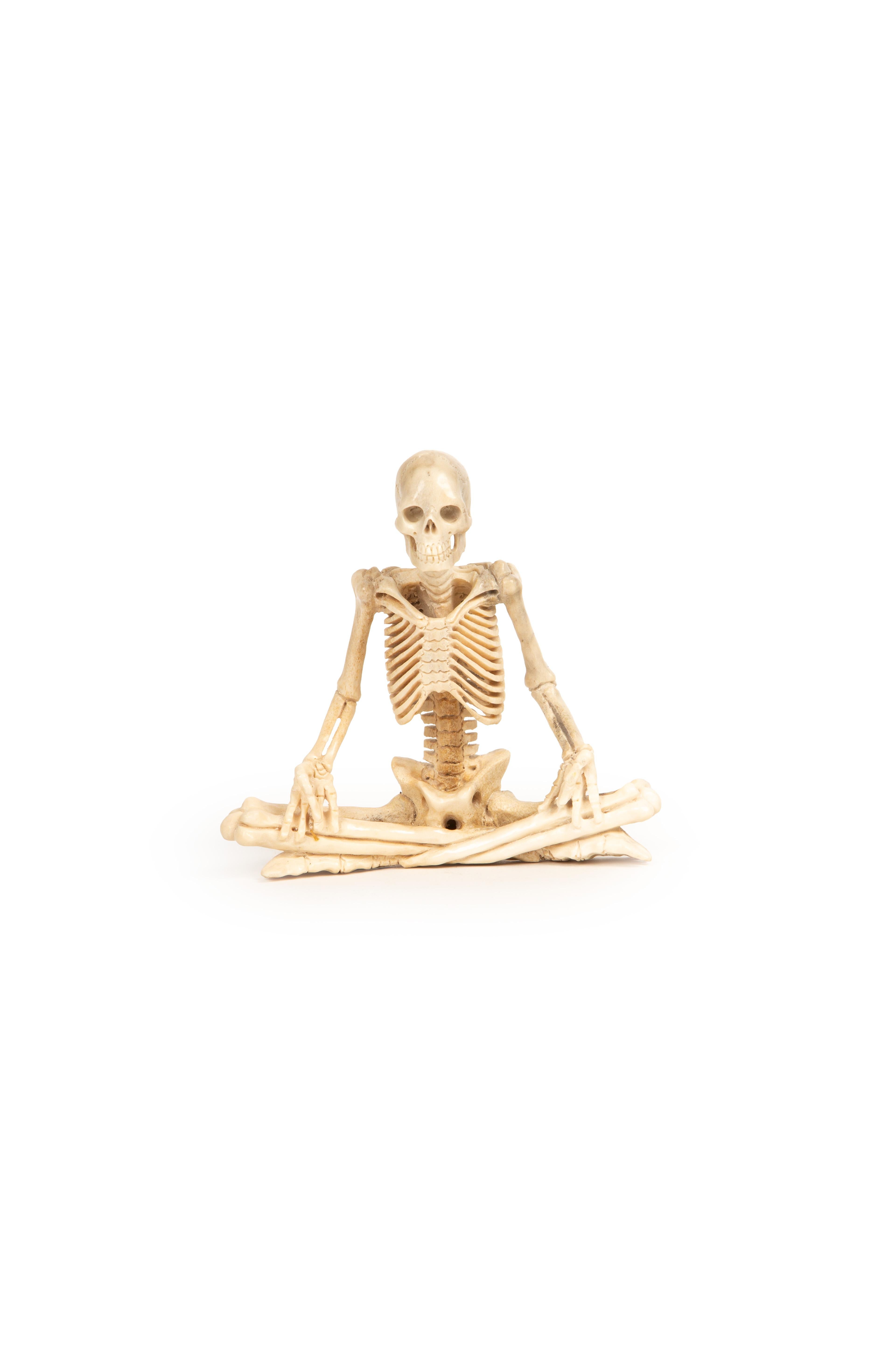 Moose Antler Yoga Skeleton – Hand-Carved & Totally Zen
Say hello to the most chill skeleton you’ll ever meet! Hand-carved from naturally shed moose antlers (yep, no moose were bothered in the making), this quirky piece blends spooky and serene in