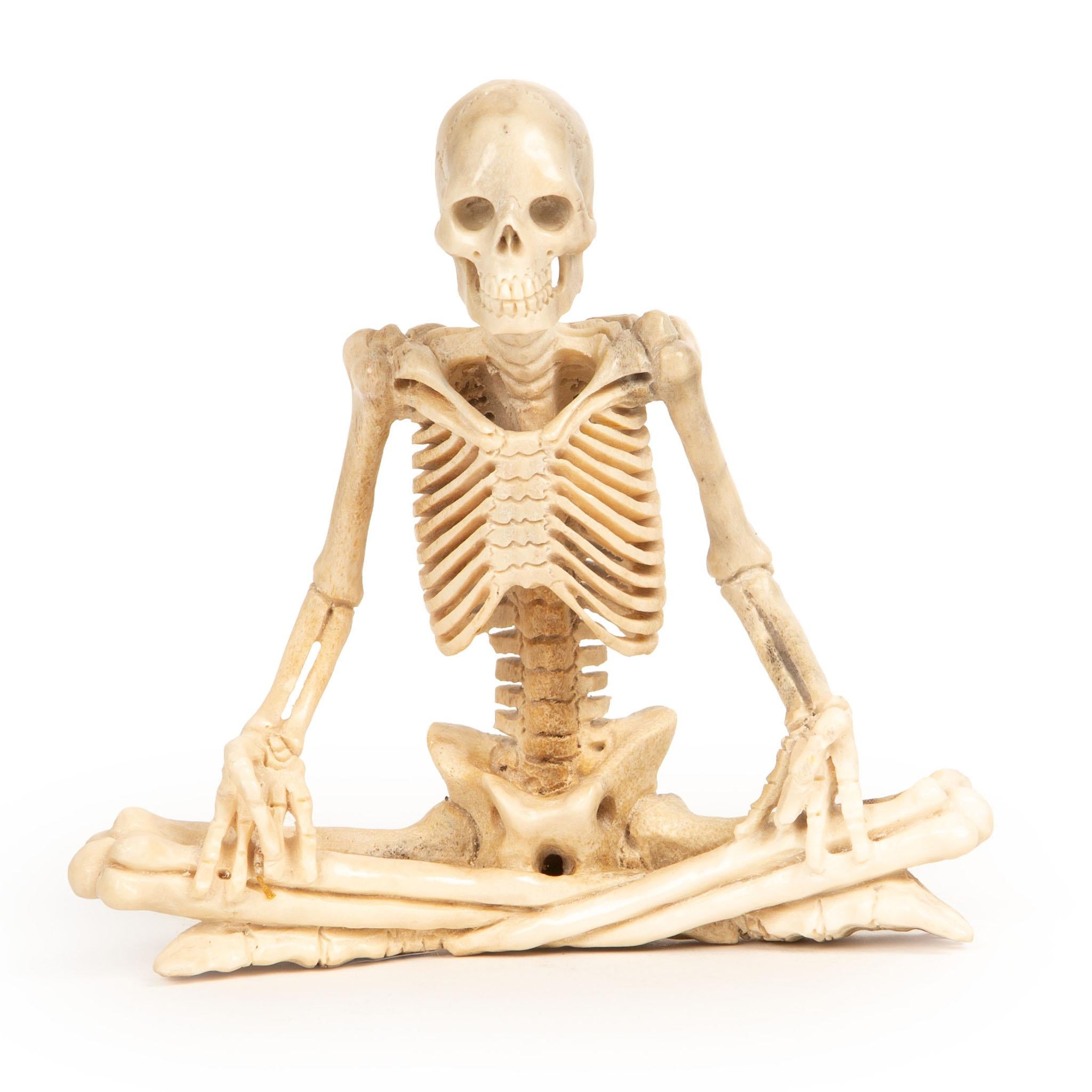 Moose Antler Yoga Skeleton – Hand-Carved and Totally Zen For Sale 5