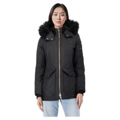 Moose Knuckles Navy Hooded Down Coat Size S