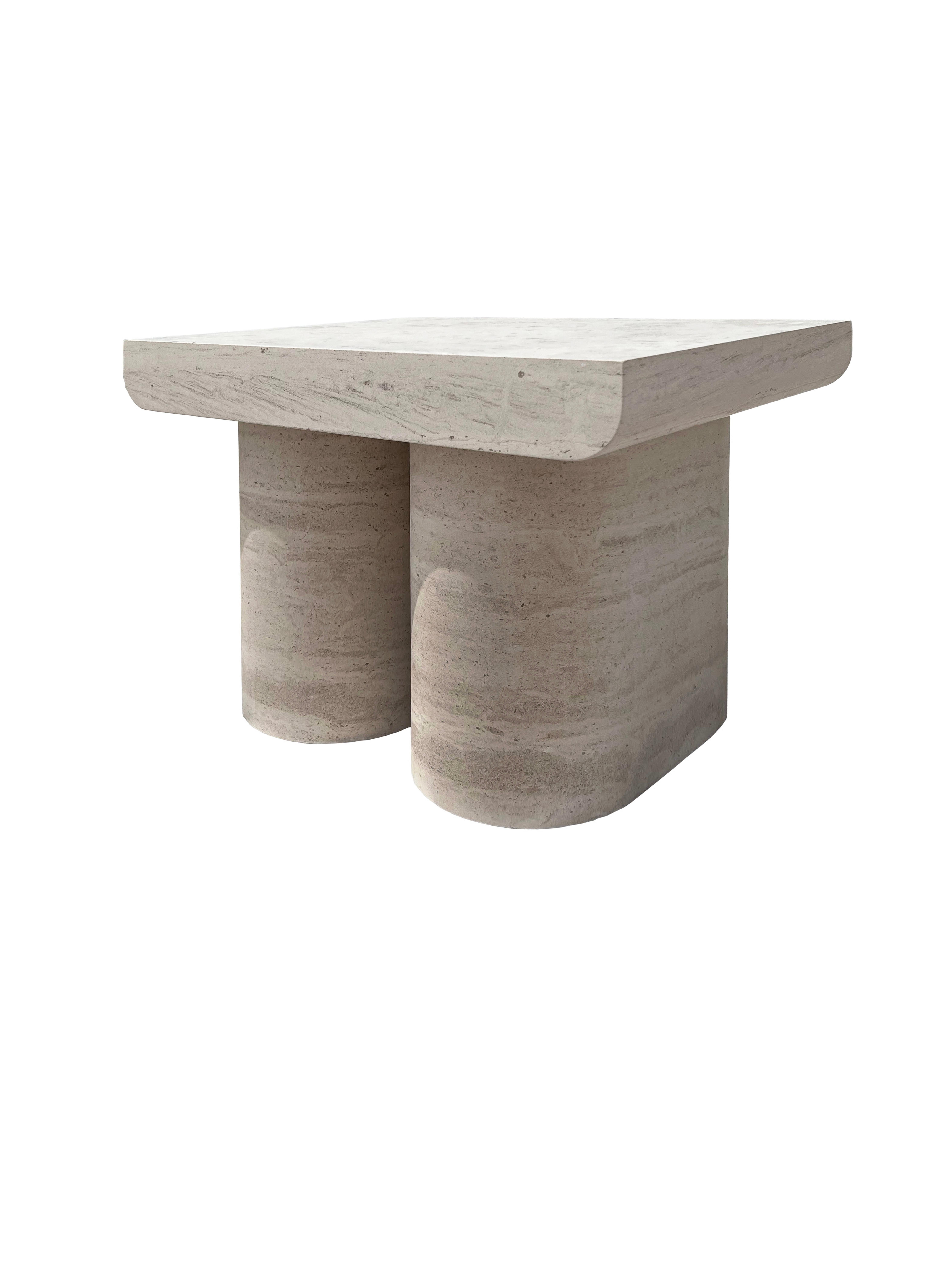 Contemporary Mor Side Table & Stool by Samuel Dos Santos  For Sale
