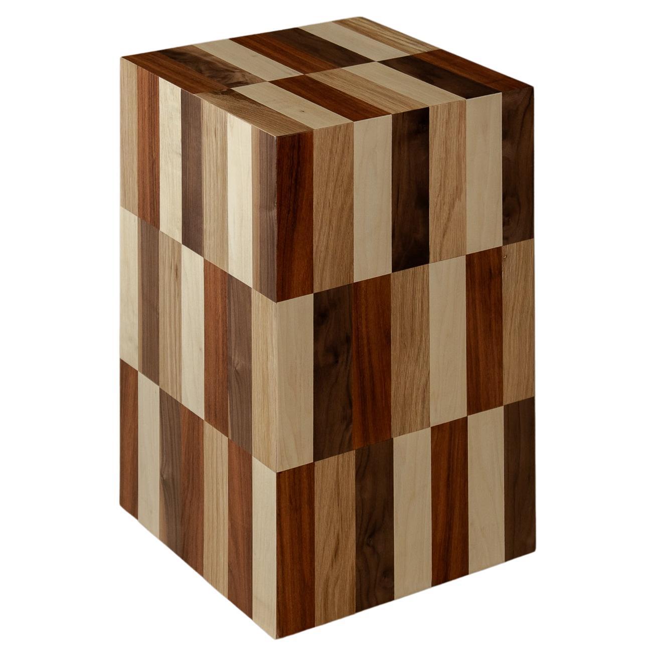 MORA Auxiliary Table in Tzalam, Oak, Maple
Walnut by Daniel Couttolenc