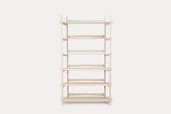 Mora Bookcase by Sun at Six, Nude, Minimalist Bookcase in Oak Wood