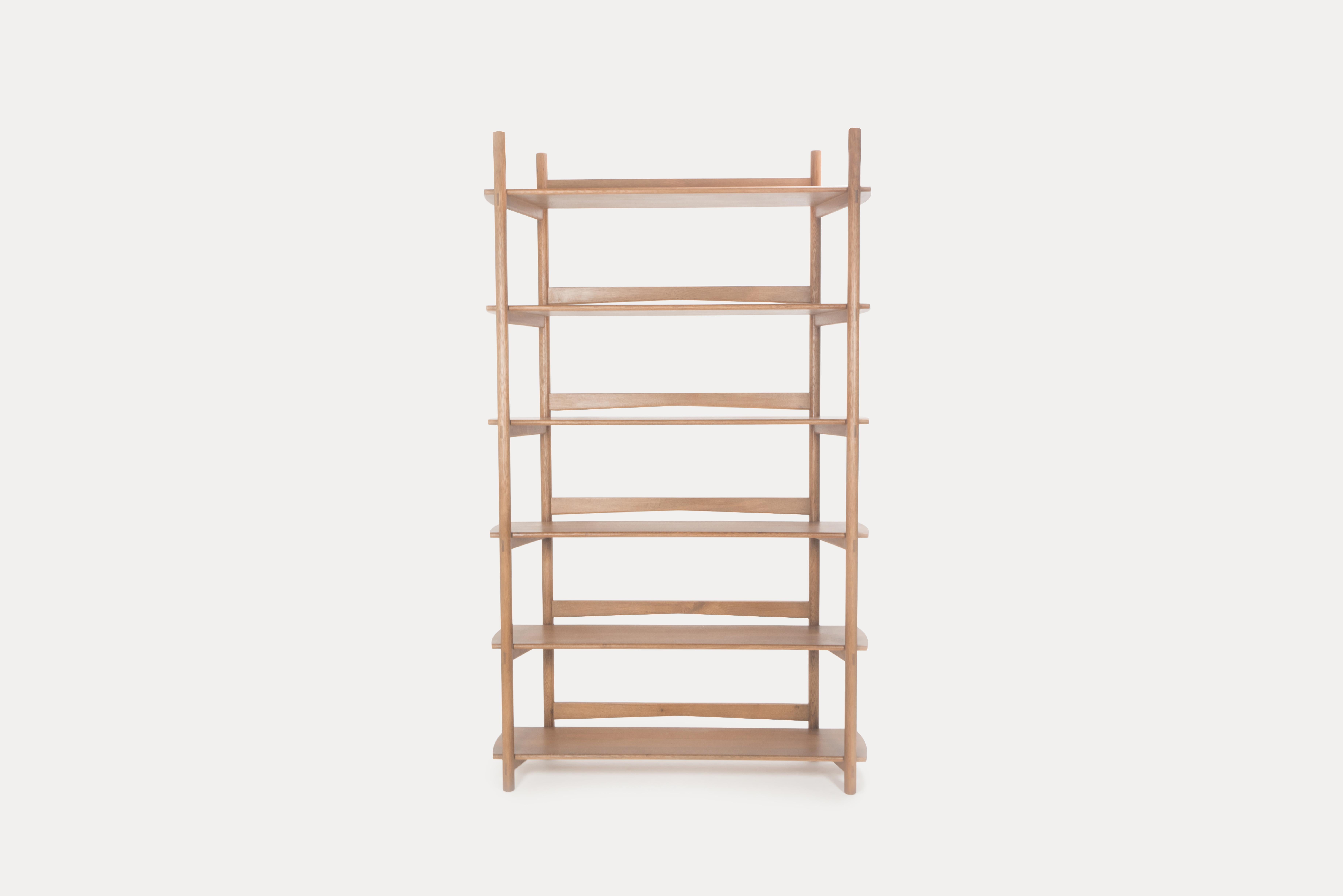 Joinery Mora Bookcase by Sun at Six, Sienna, Minimalist Bookcase in Oak Wood
