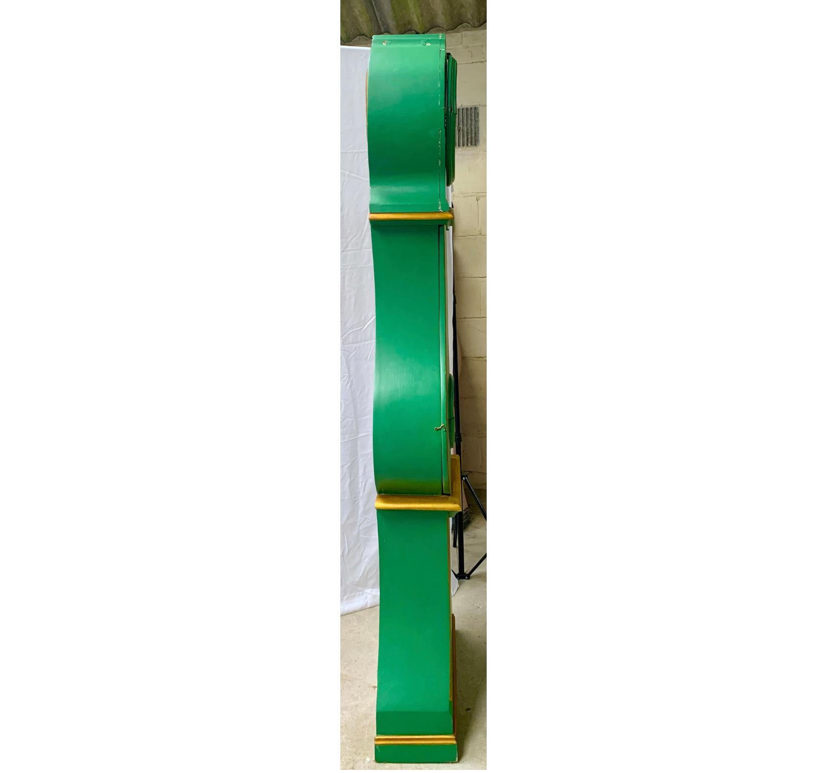 Mora Clocks 1800s Sueco Verde Oro Antiguo Sueco Pintado Gustaviano A Pintado a mano en venta