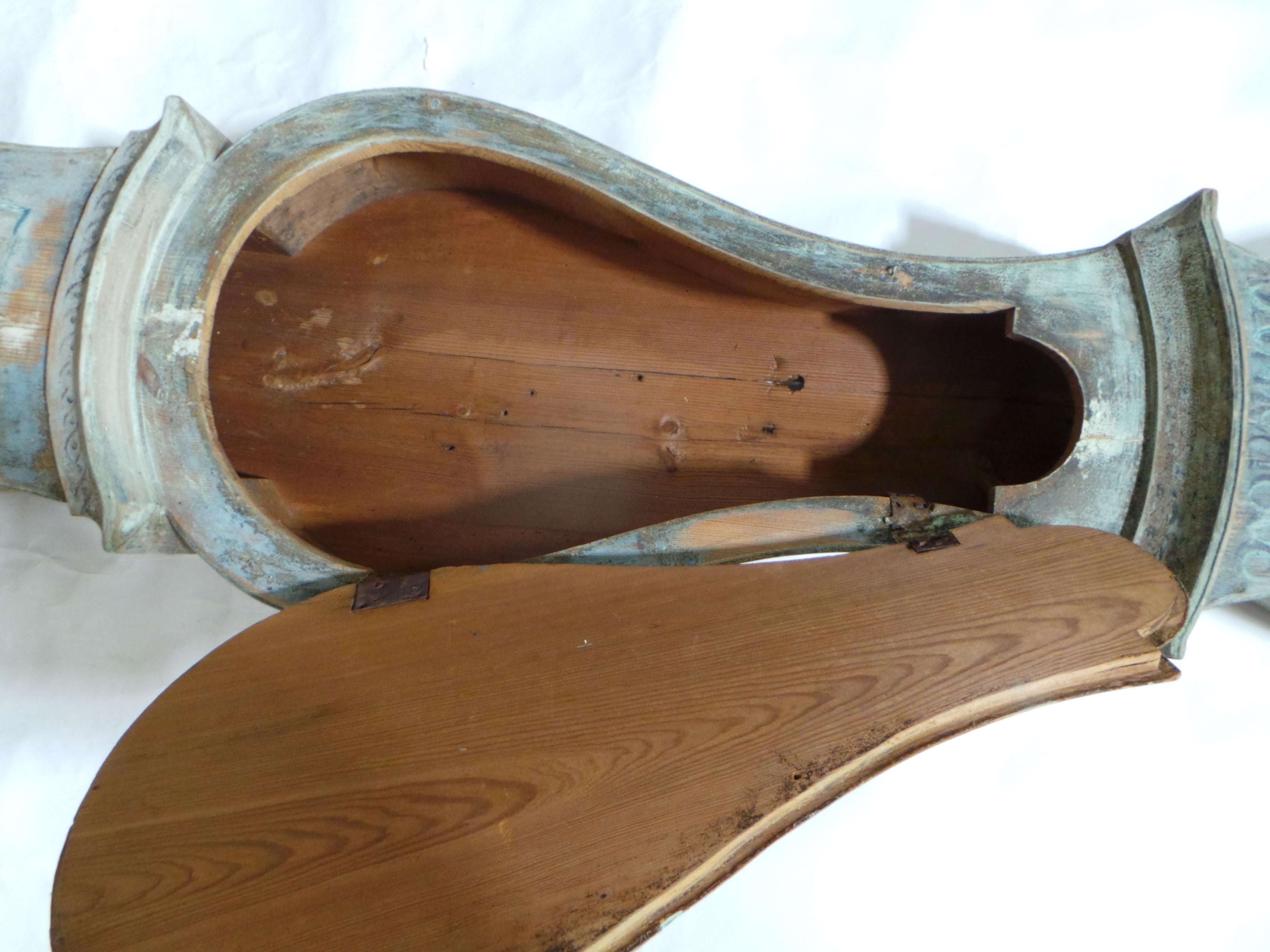 Pine Mora Clock Swedish 100% Original Paint RARE For Sale