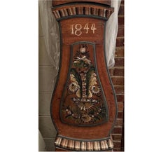 Mora Clocks Schwedisch 1800s Antike Volkskunst 200cm Faux Holzmaserung 1800s