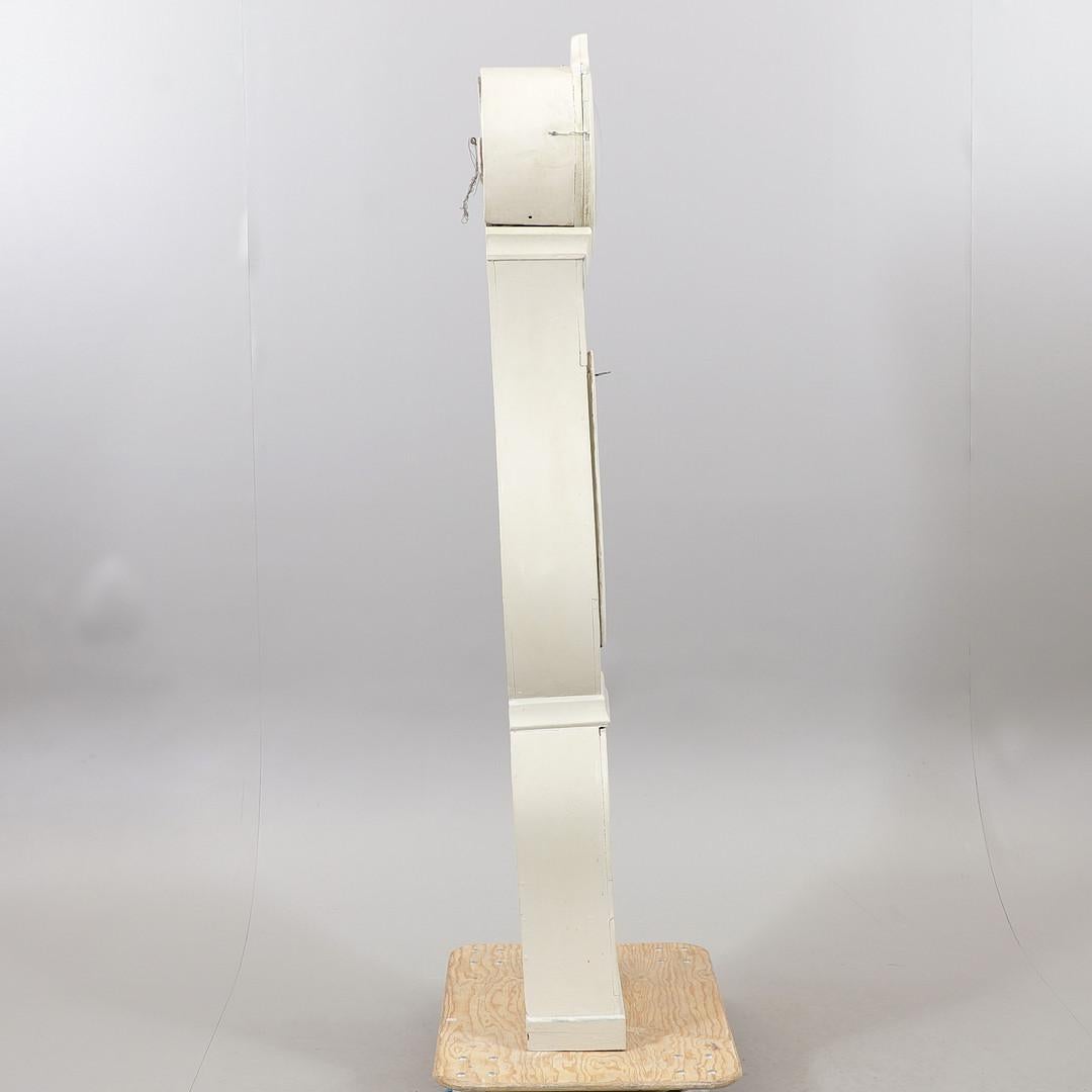 Mora Clocks Sueco 1800s Antiguo blanco 202cm de altura motivo estrella Pulido en venta