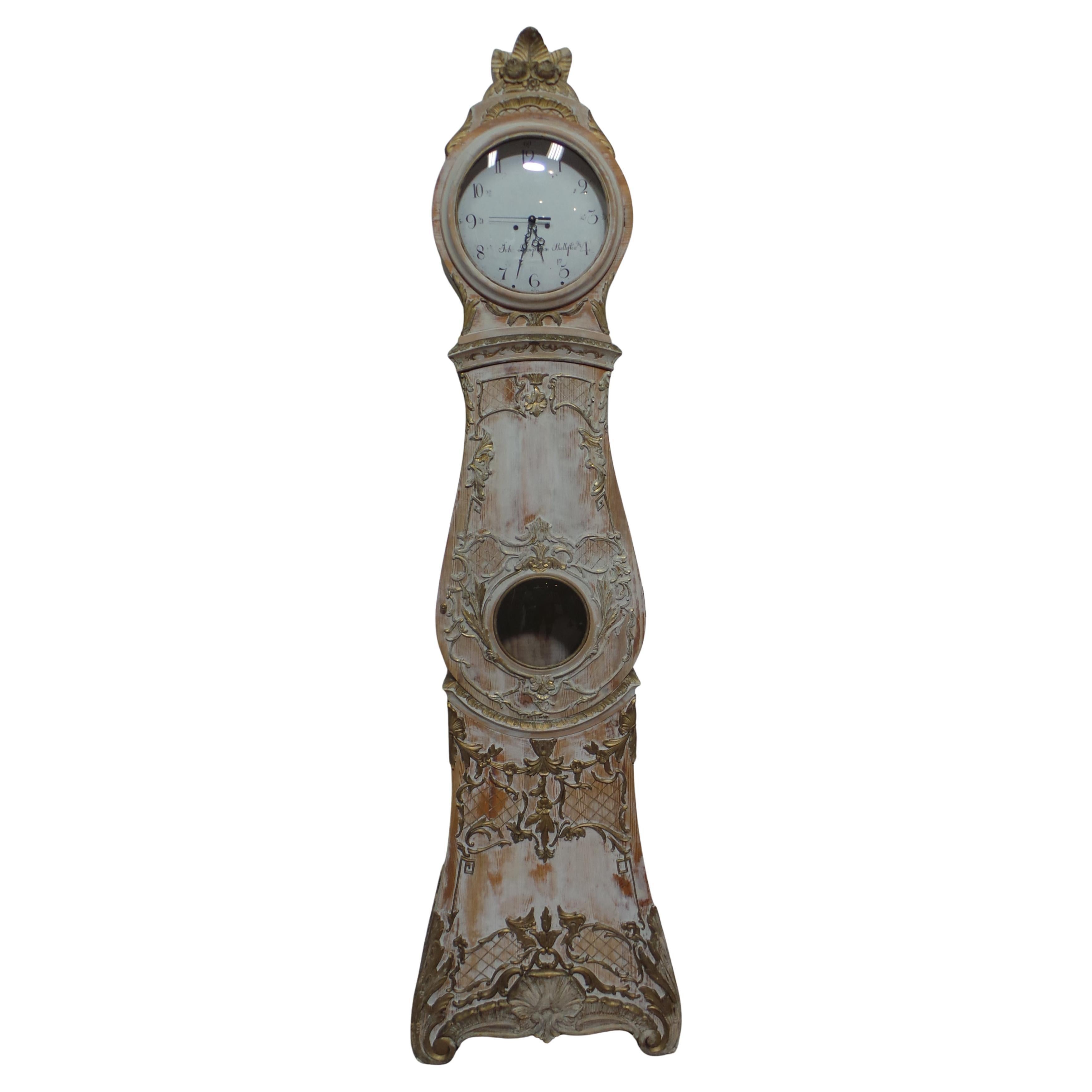 Horloge Mora de style rococo suédois peinture 100 % originale
