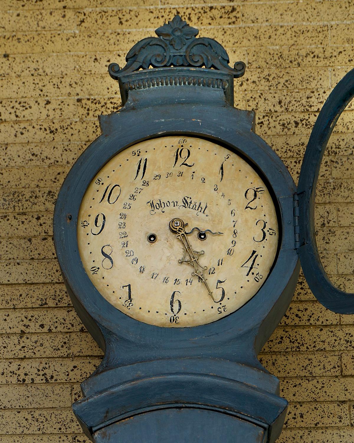 Swedish Mora Clock with Floral Crest
