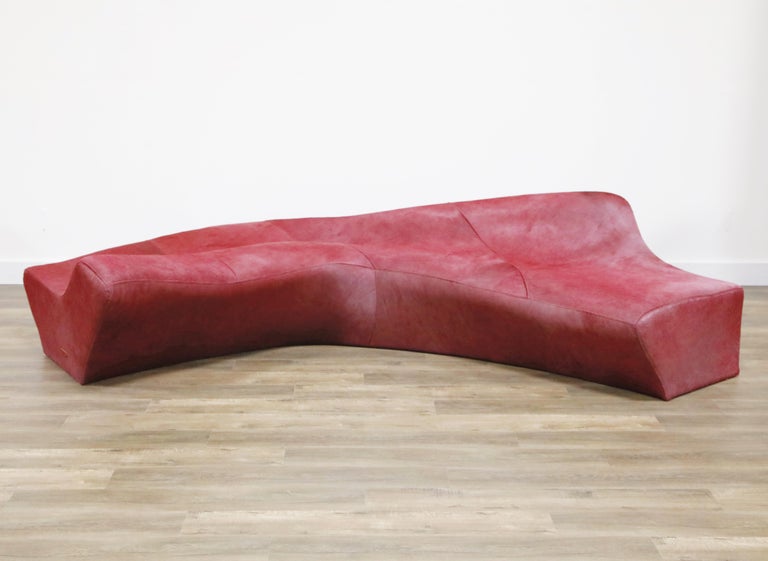 Organic Modern 'Moraine' Biomorphic Sofa by Zaha Hadid for Sawaya & Moroni Italy, 2000, Signed