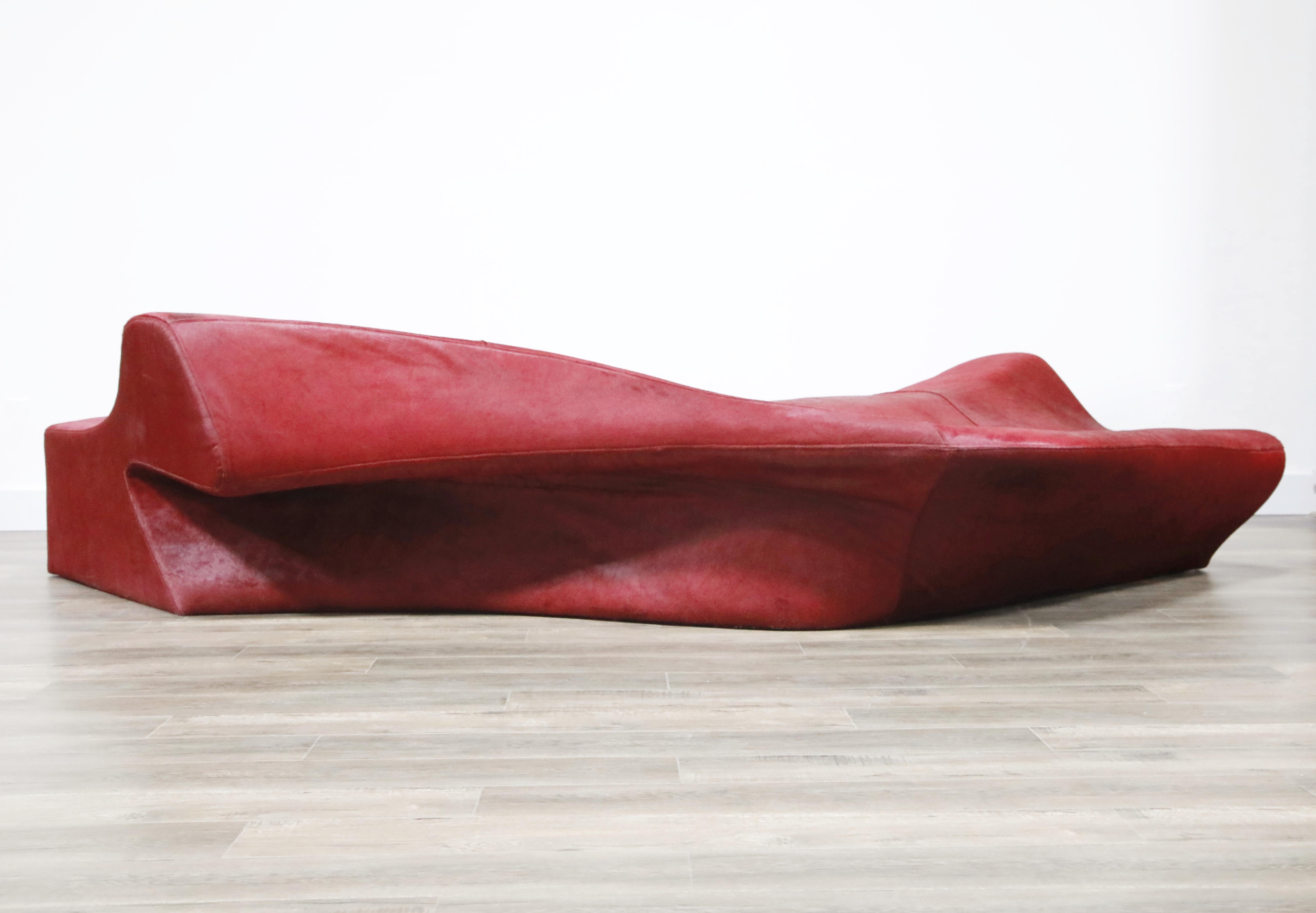 Organic Modern 'Moraine' Biomorphic Sofa by Zaha Hadid for Sawaya & Moroni Italy, 2000, Signed