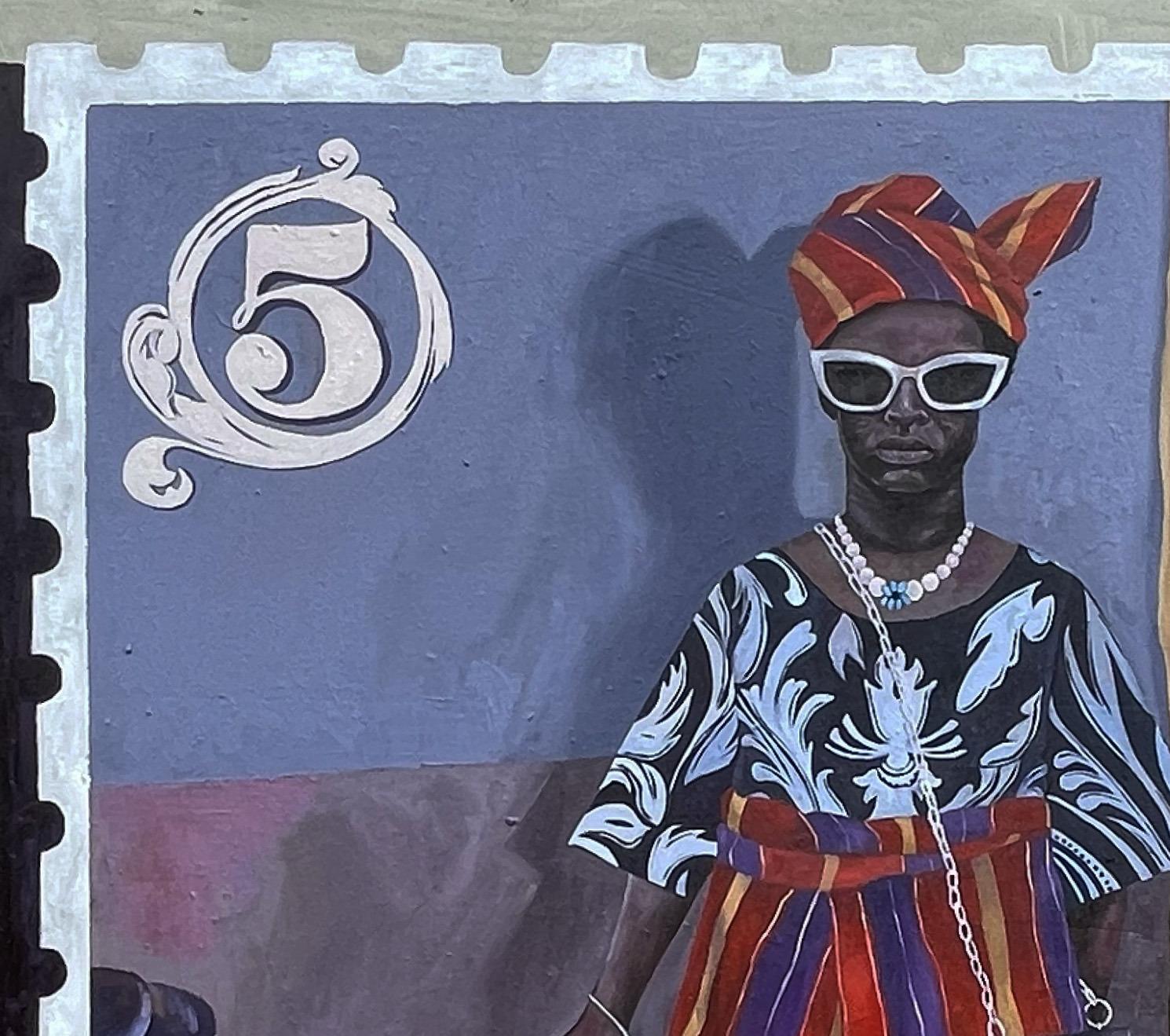 Associazione Giorno 2 - 21° secolo, Contemporaneo, Figurativo, Donne, Africa Home - Painting di Morakinyo Femi