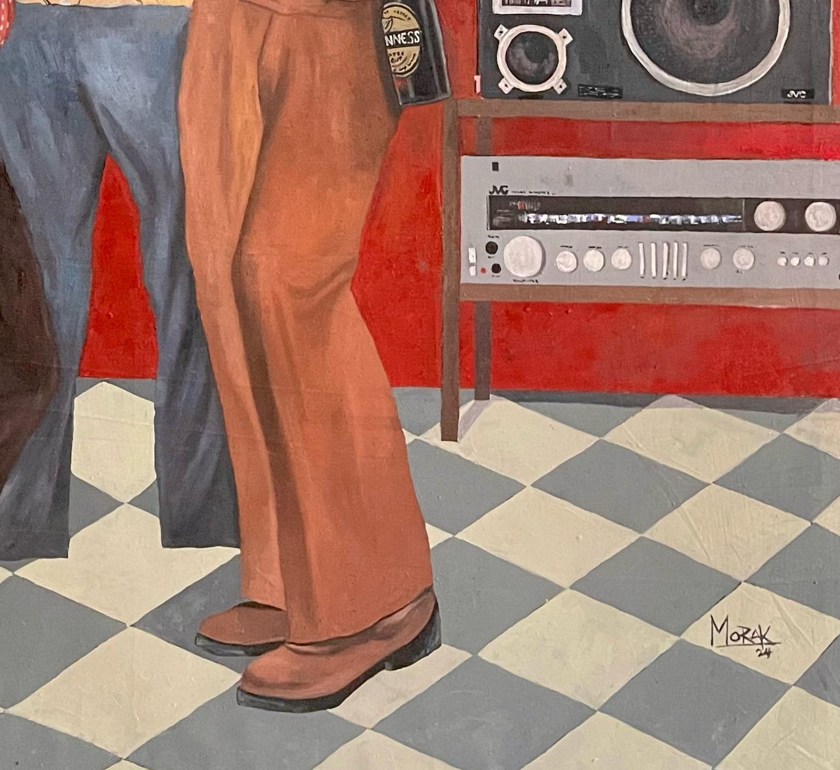 Disco Night - 21e siècle, Contemporain, Figuratif, Afrique Party, Love, People en vente 1