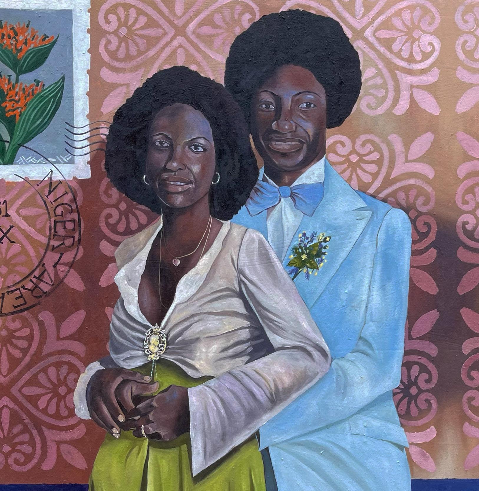 Matrimonio - Siglo XXI, Contemporáneo, Figurativo, Mujer, África, Amor, Parejas 2