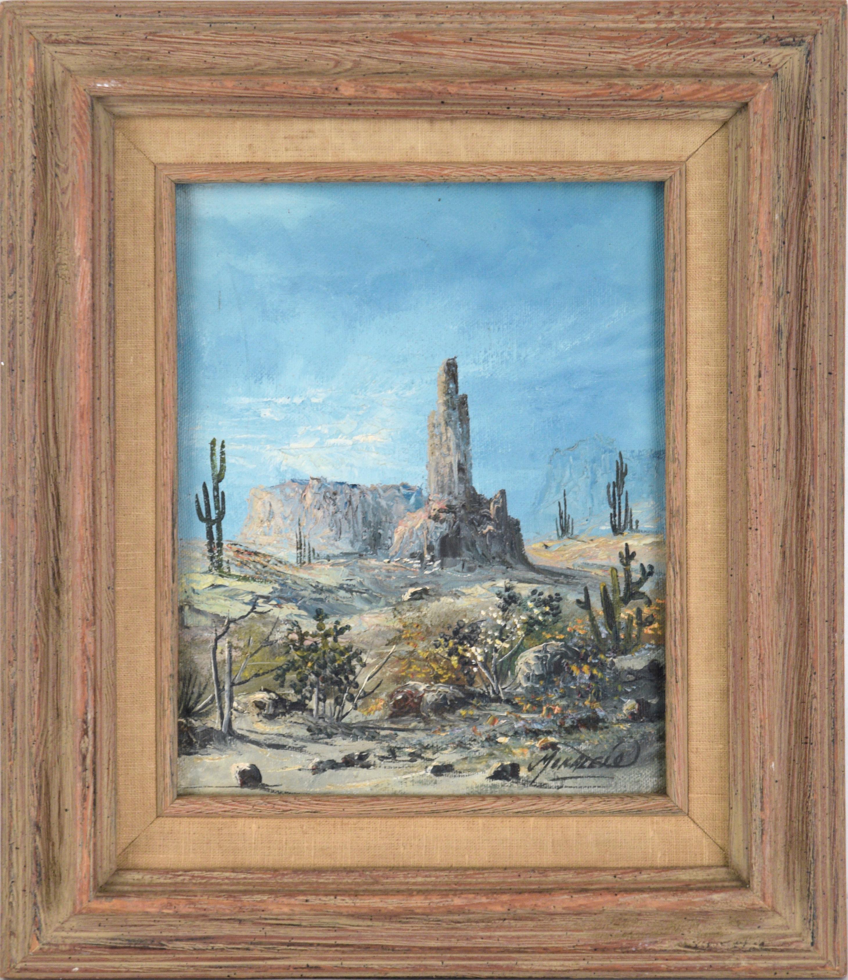 Landscape Painting de Moralelo - Monumentos del desierto - Paisaje con textura