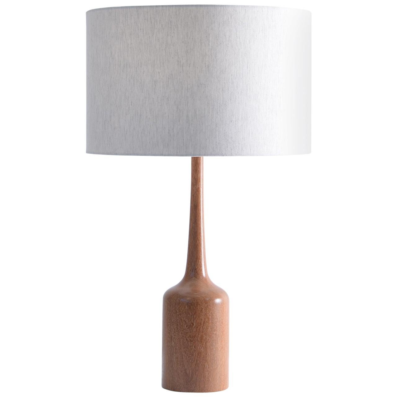 Morandi 3 Contemporary Minimalist Table Lamp in Brazilian Wood Cumarú.