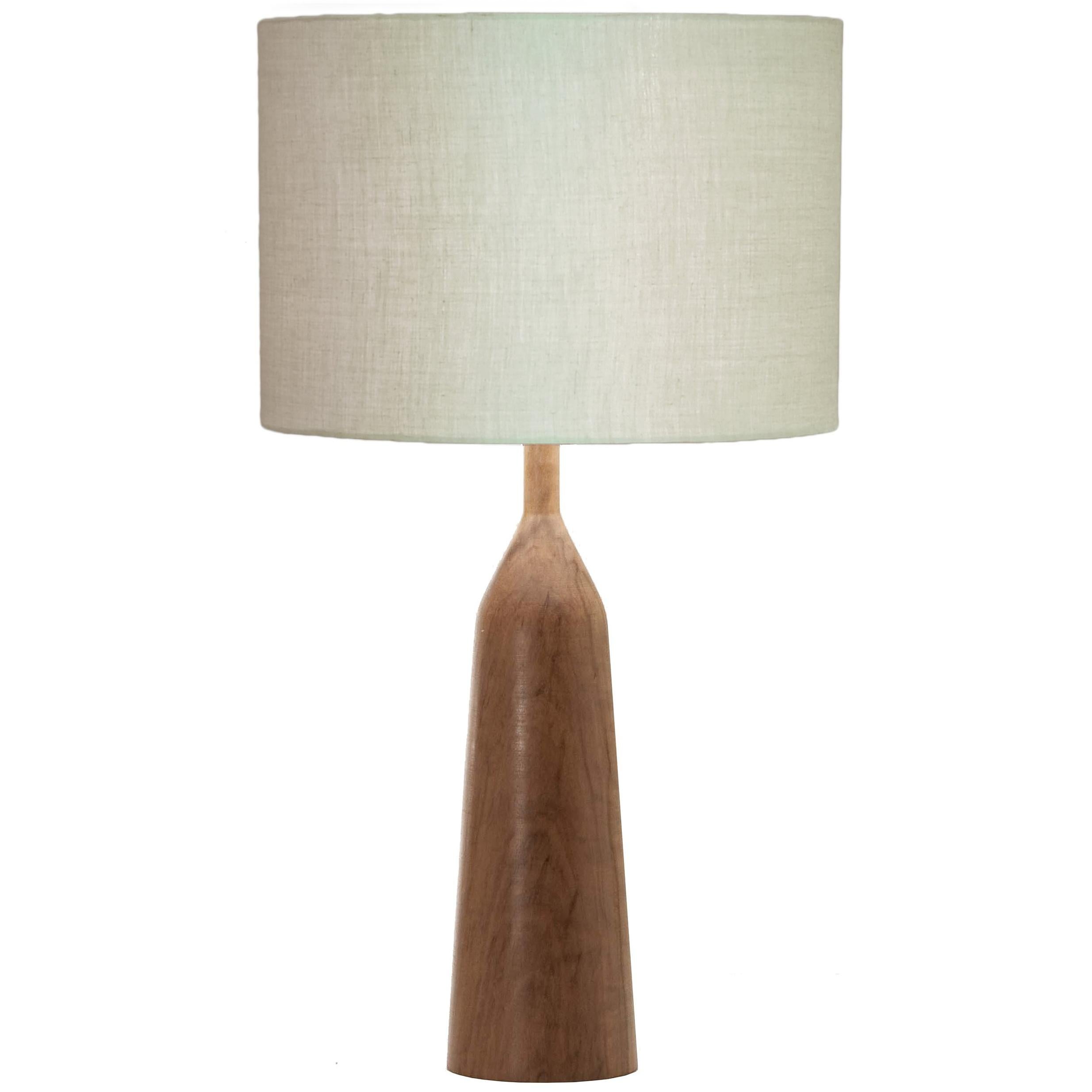 Morandi Contemporary Minimalist Table Lamp in Brazilian Wood Cumarú. For Sale