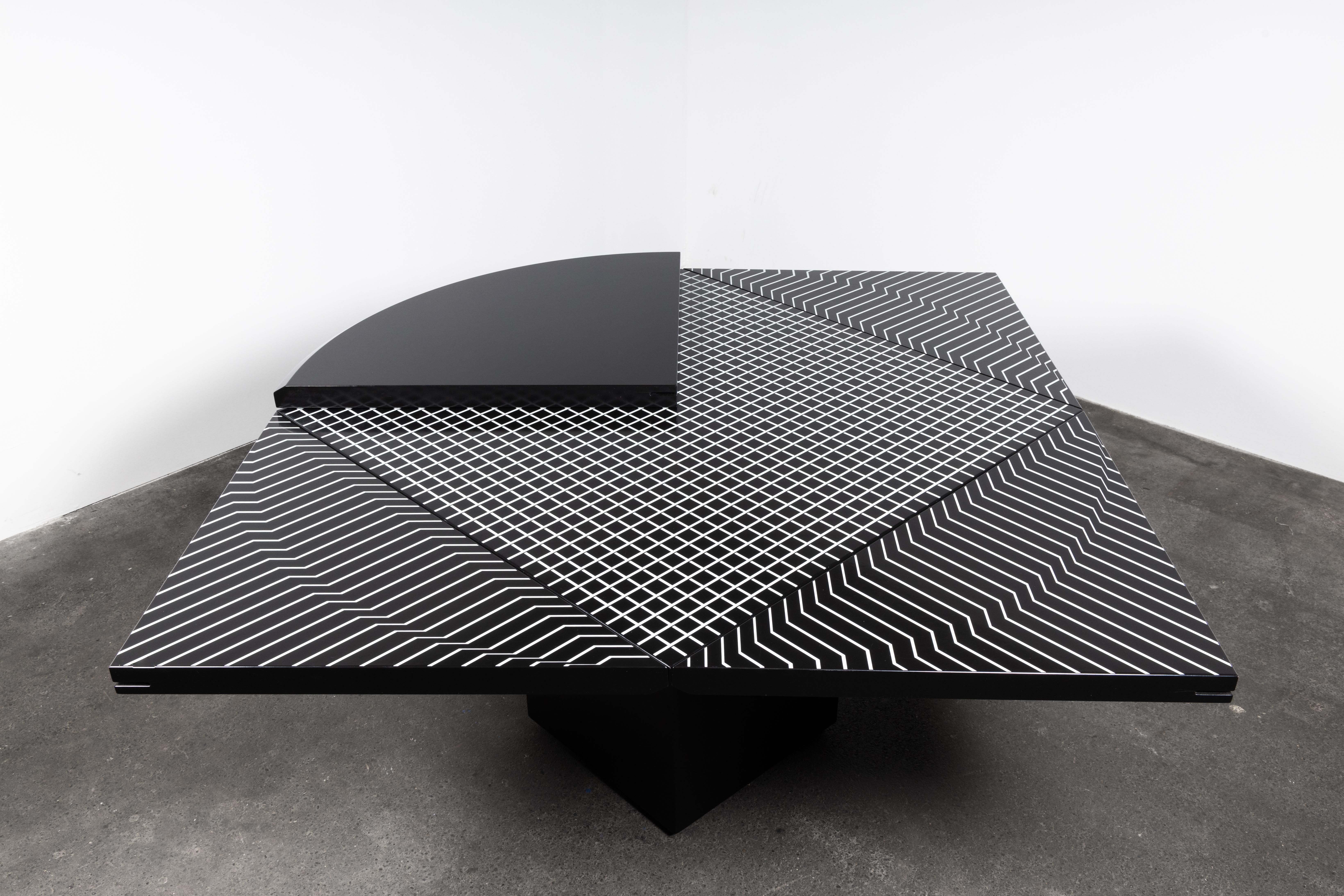 Morandini Multifunktionaler runder und quadratischer Tisch „Quadrondo“ für Rosenthal (Postmoderne)