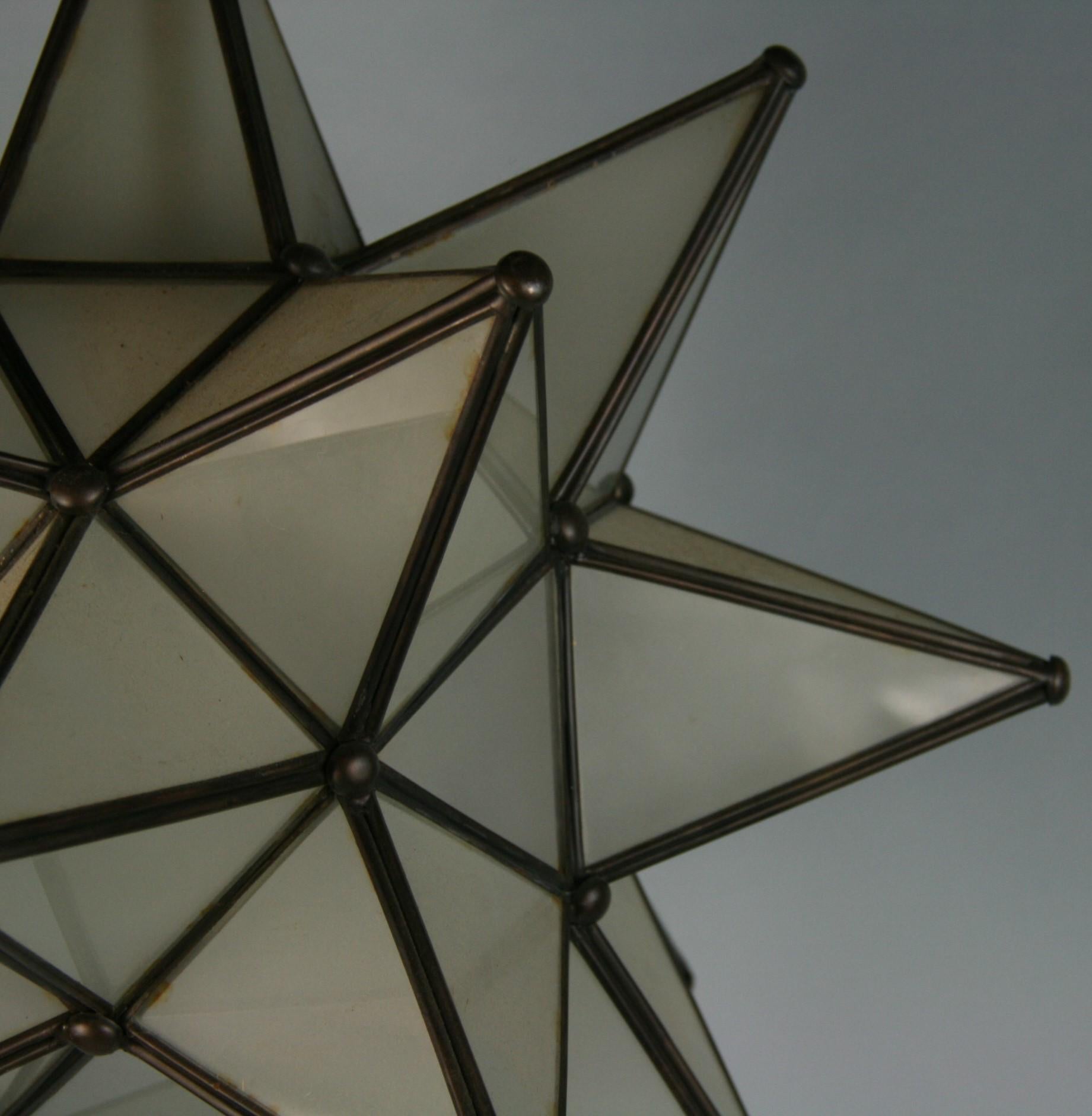 Moravian Star Frosted Glass Pendant '2 available' 1