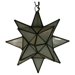 Moravian Star Frosted Glass Pendant '2 available'