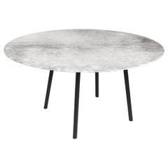 Moray steel and white marble Dinning Table