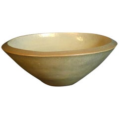 Mobach, Large Enameled Earthenware Basin, Signed "Mobach" circa 1970-1980