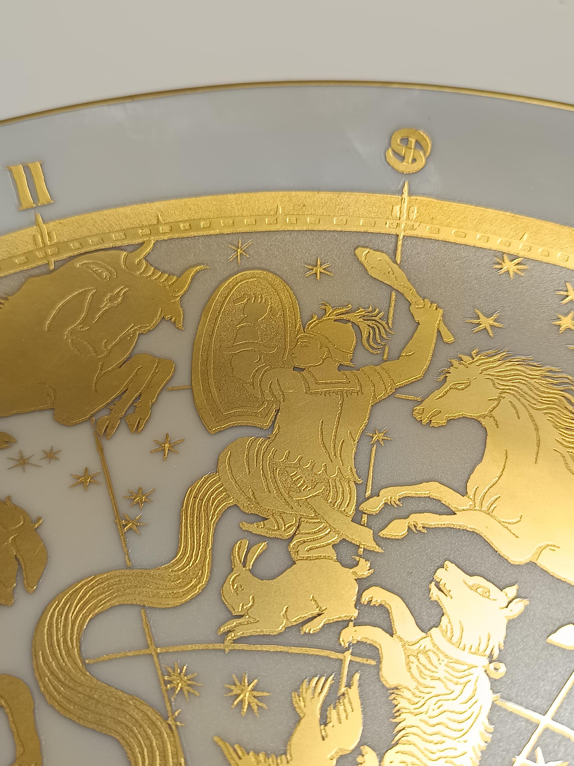 Piatto da parete in porcellana bianca e oro 24k Morbelli 