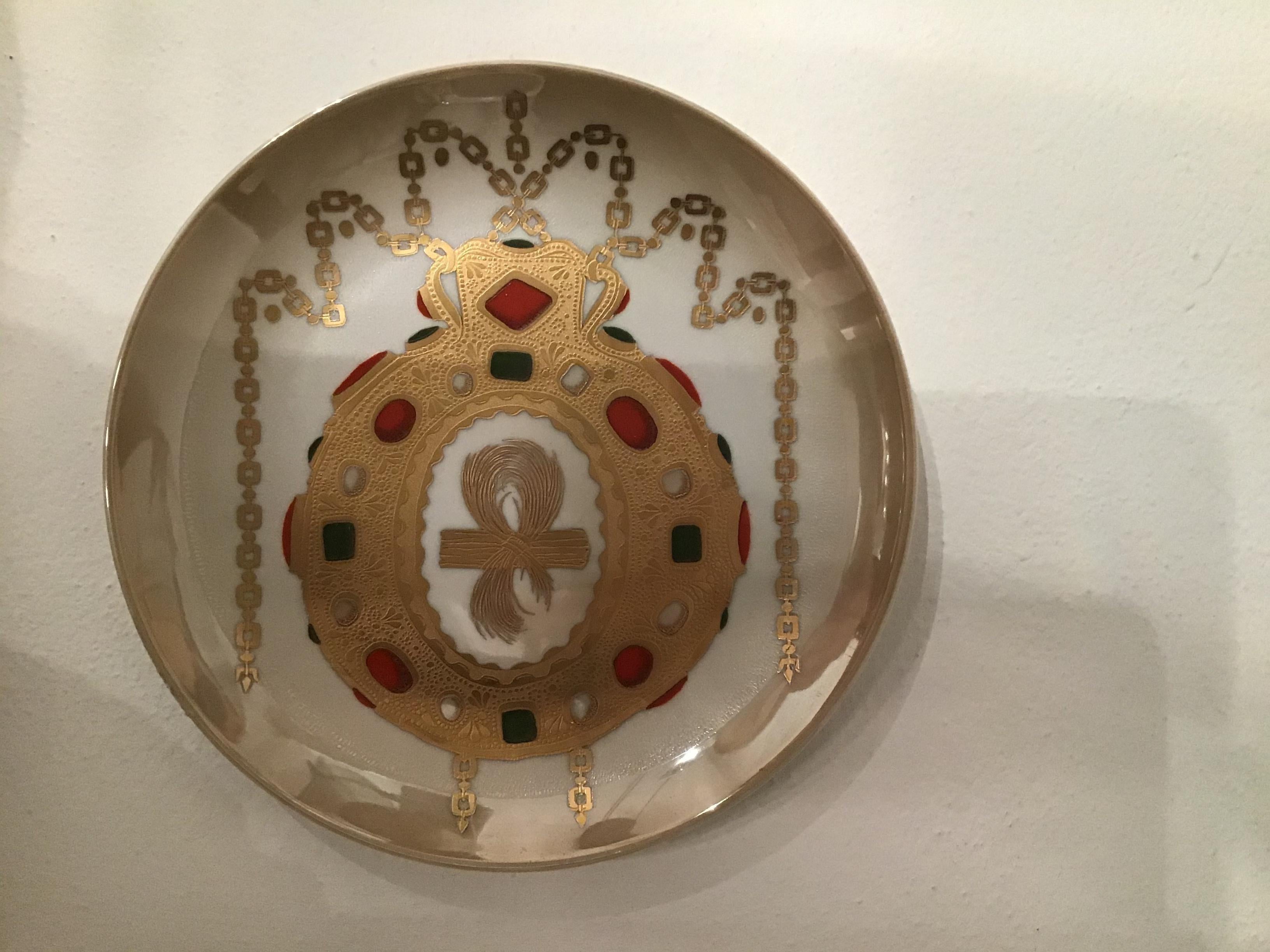 Morbelli Porcelain Wall Plate “Talismano Di Carlo Magno”, 1988, Italy For Sale 4