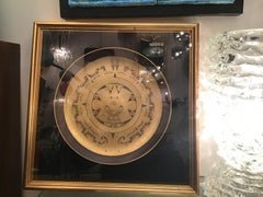 Morbelli Porcelain Wall Plate Worked with Pure Gold, 1960, Italy