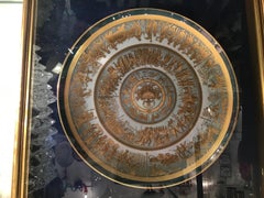 Morbelli Porcelain Wall Plates Worked with Pure Gold 1960 Italy