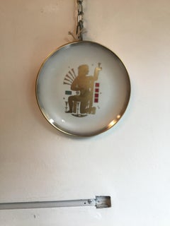 Morbelli Zodiac Plate “Virgin” Porcelain Gold, 1950, Italy