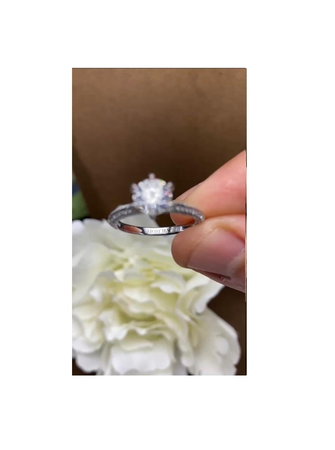 A MORCHA Engagement Diamond Ring 1ct, m In New Condition For Sale In New York, NY