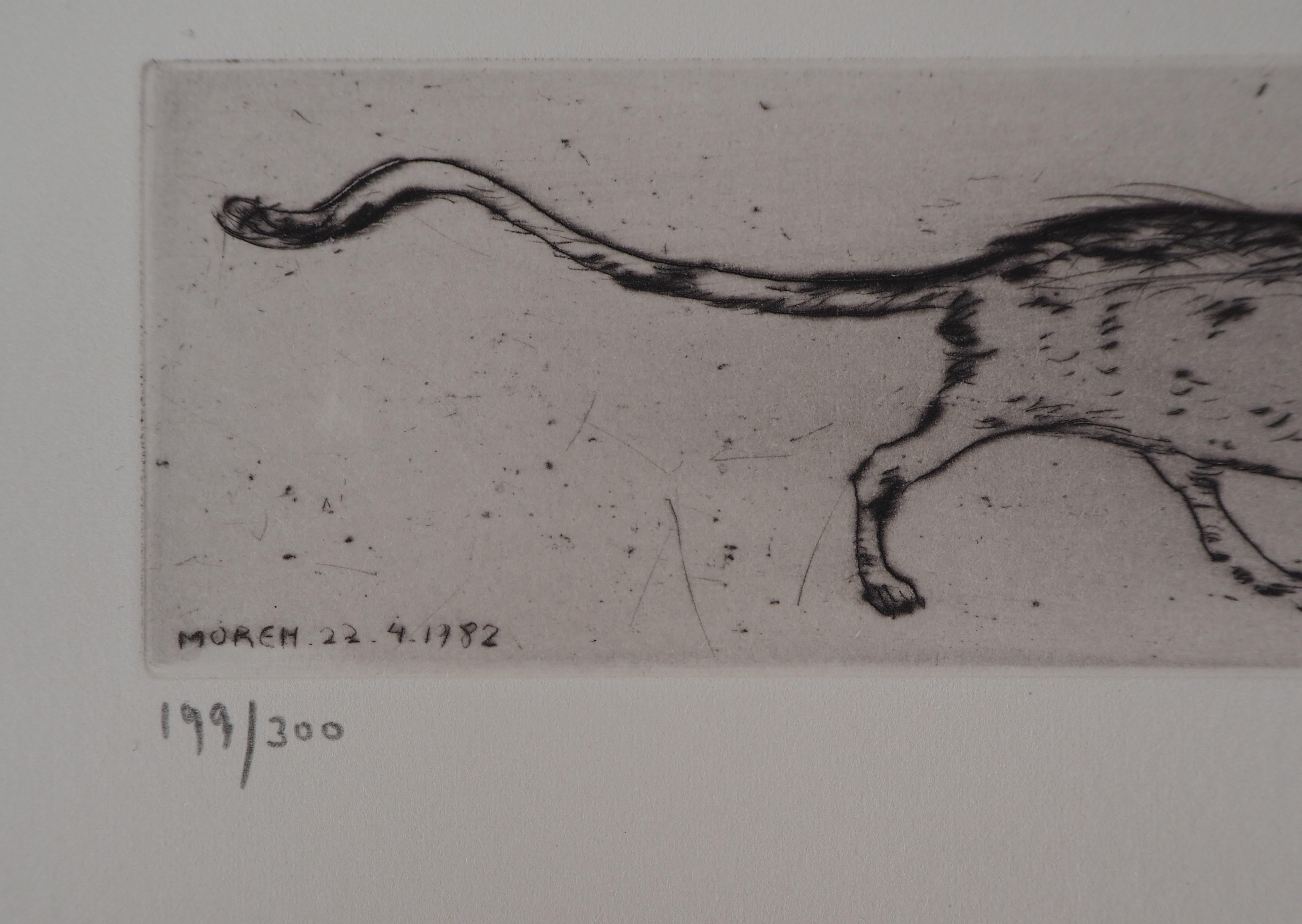 Cat and Mouse : Original etching, Handsigned and Numbered For Sale 1