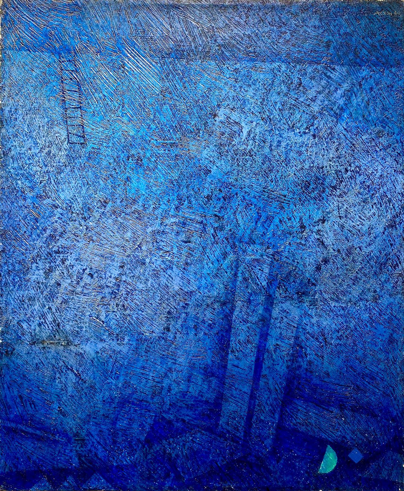 Cesarea sommersa - Abstract Painting Blu di Mordechai Ardon