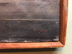 Israeli Modernist Oil Painting Abstract "Moonlight" Bezalel School