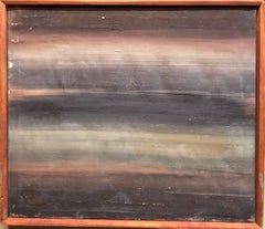 Israeli Modernist Oil Painting Abstract "Moonlight" Bezalel School