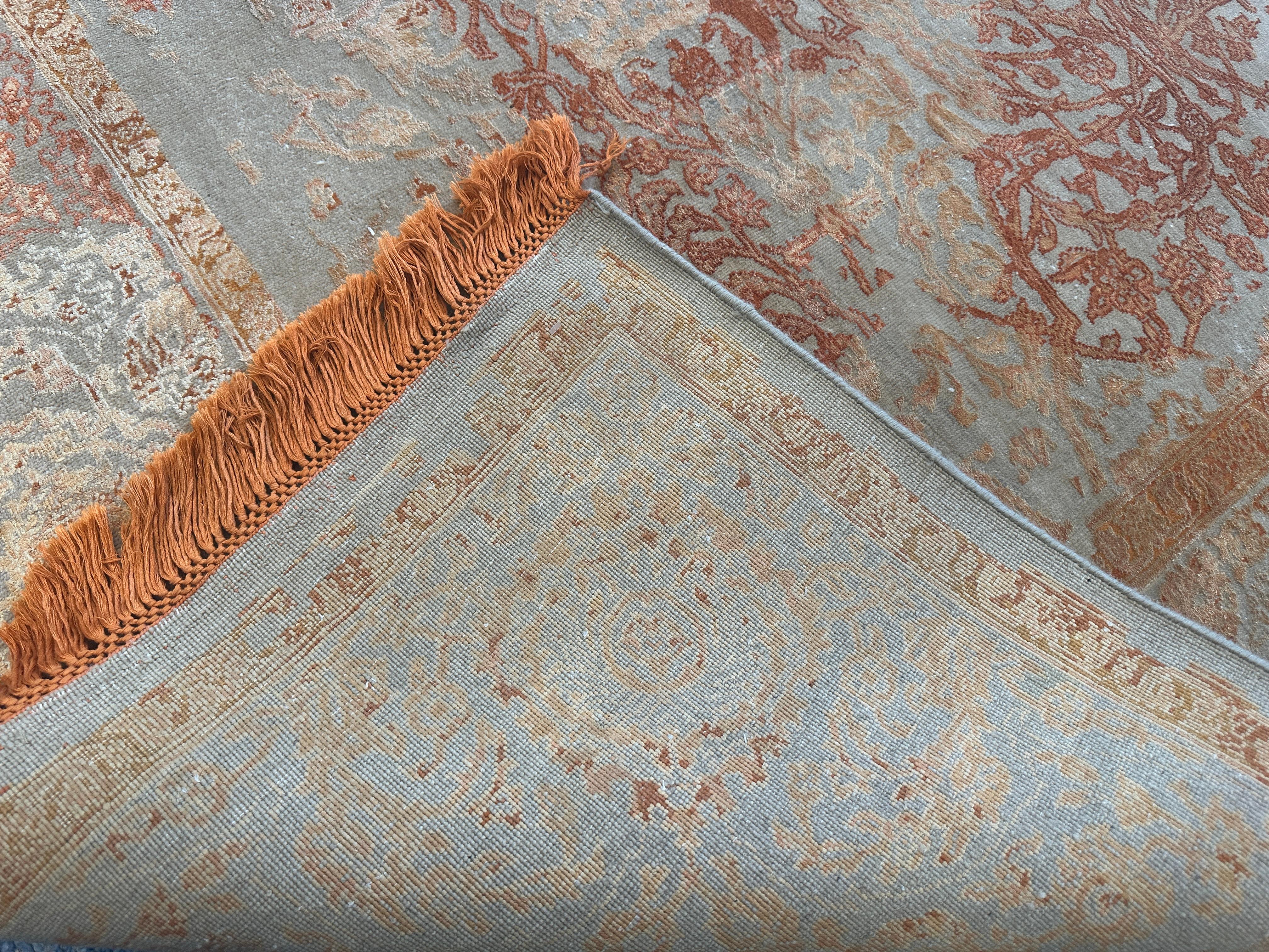 Morden 8x10 Orange Tone Rug For Sale 3